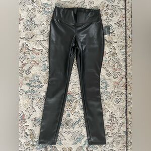 INC International Concepts Black Leather Lggings